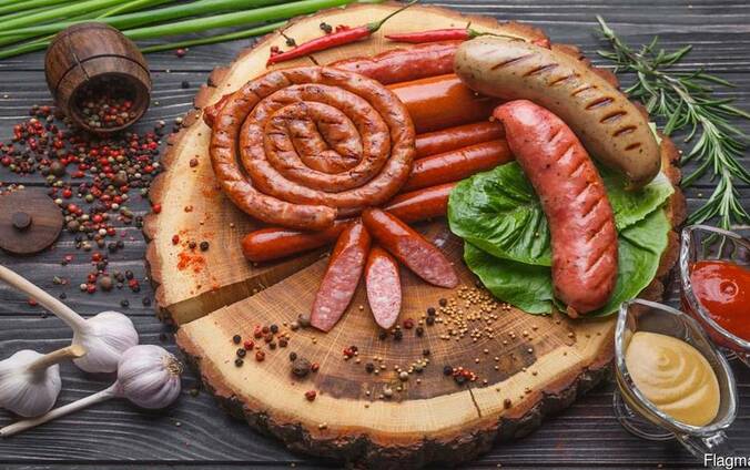 Big Variety of Sausages from Ukraine