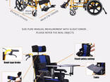 Medical Manual Wheelchairs for Cerebral Palsy Children Adjustable Headrest Lightweigh - photo 9