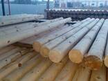Rounded poles (pins, logs, bars ) made of pine. - photo 2